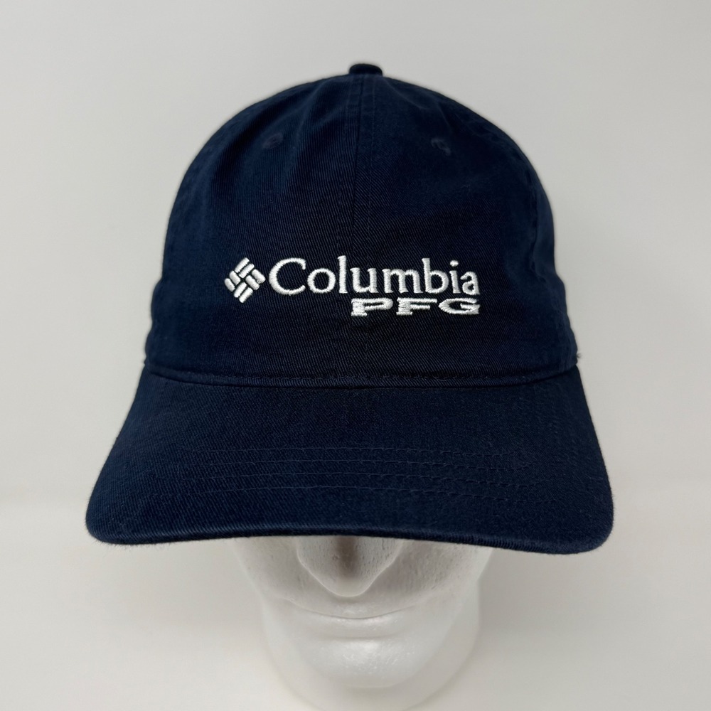 Columbia PFG Navy Blue Performance Fishing Gear Adjustable Ball Cap Hat O/S